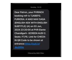 PVR elante 4DX was not working still they booked tickets and did not communicate